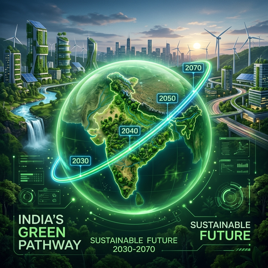 NetZero Horizon trajectory globe graphic